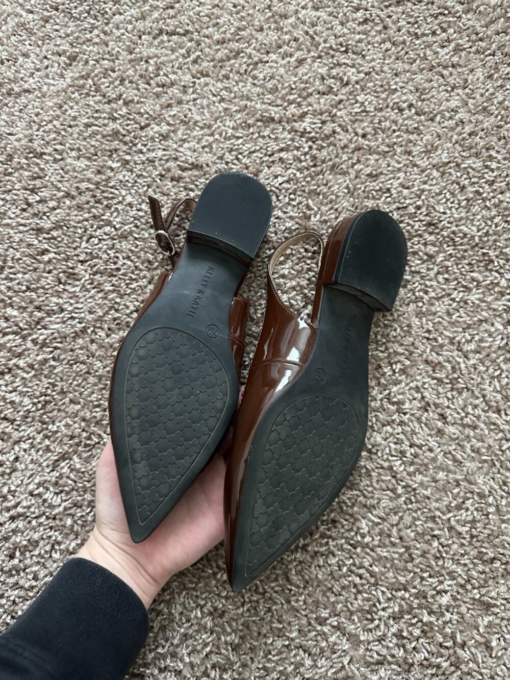 Chocolate Brown Slingbacks - Size 7 - Picture 4 of 5